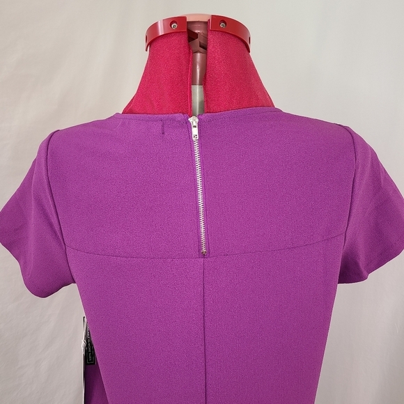 Chelsea 28 Crepe Shift Dress In Purple - Picture 7 of 14